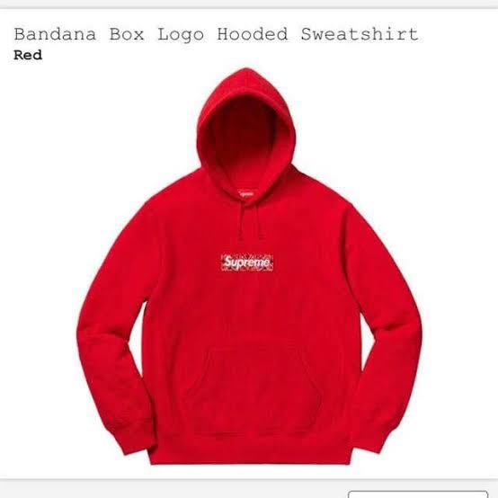 Supreme Bandana Box Logo Hooded パーカー RED-