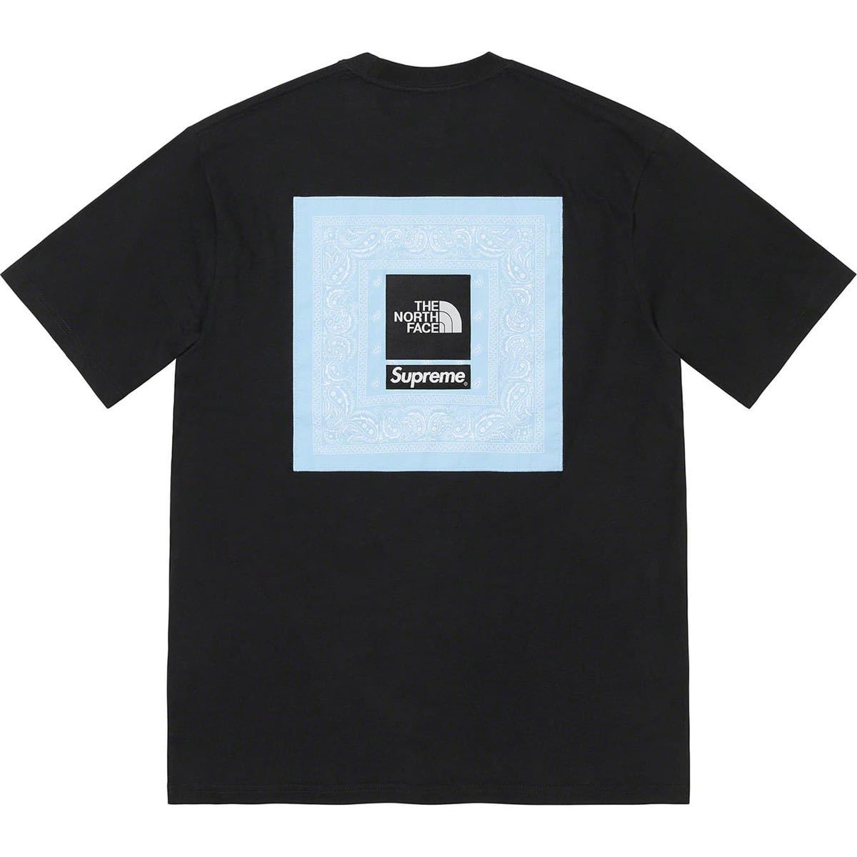 送料無料 L 黒 Supreme The North Face Bandana Tee Black 22SS シュプリーム ノースフェイス バンダナ Tシャツ box logo 新品未使用_画像1