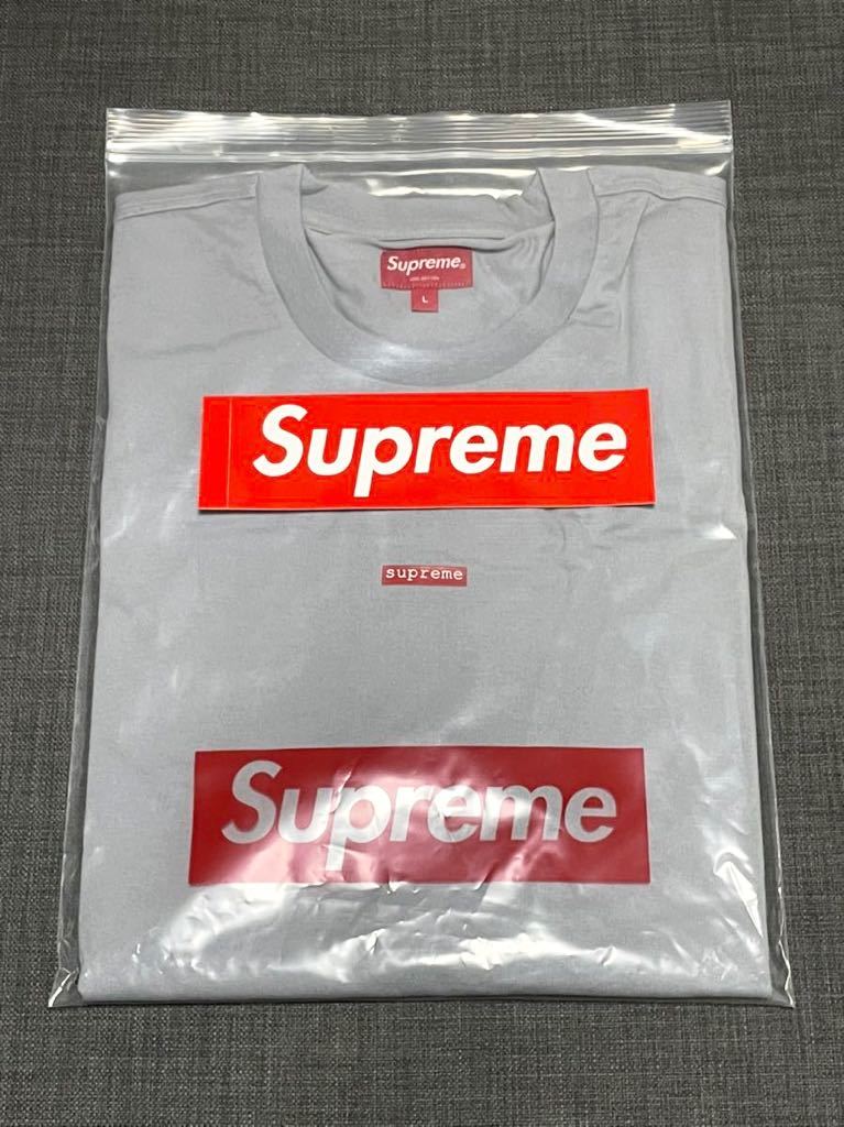 送料無料 L グレー Supreme Typewriter S/S Top Small Box Logo Tee Grey 22SS シュプリーム タイプライター ボックスロゴ Tシャツ 新品