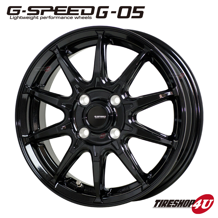 タイヤホイール 4本セット G-SPEED G-05 G05 軽量 12x3.50B 4/100 +42 MBK ダンロップ グラントレック TG4 145R12 6PR 軽トラ ハイゼット_画像1