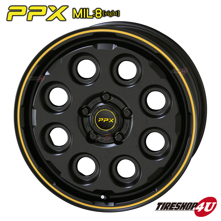 4本セット PPX MIL8 MIL:8 17x7.0J 5/114.3 +38 ブラック BFグッドリッチ オールテレーン T/A TA KO2 225/65R17 A/T AT エクストレイル NX_画像2