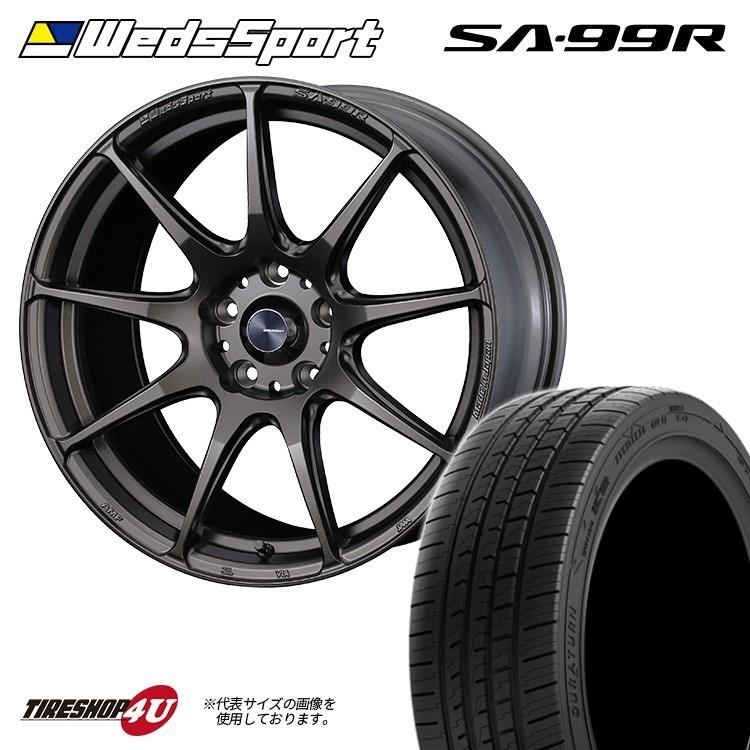 タイヤホイール 4本セット WEDS SPORT ウェッズスポーツ SA-99R SA99R 18x7.5J 5/100 +45 ブロンズ 225/40R18 86 BRZ など EJ-BRONZE_画像1