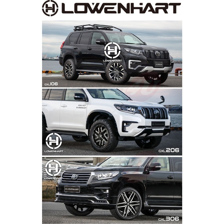 4本セット レーベンハート LOWENHART GXL306 20x8.5J 6/139.7 +10 MONSTA TERRAIN GRIPPER 285/50R20 ホワイトレター AT ハイラックス FJ_画像3