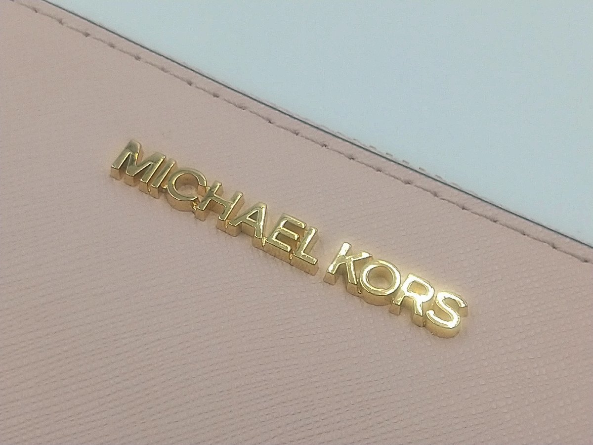 未使用品 MICHAEL KORS/マイケル コース ラウンドファスナー 長財布 35H3GTVZ3L ピンクベージュ _画像5