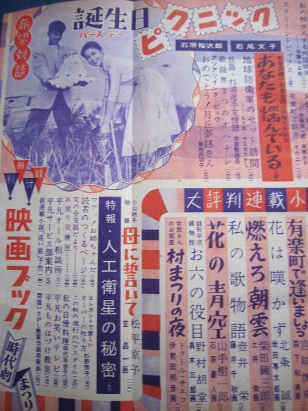 月刊平凡★1957年12月／若尾文子表紙★大川橋蔵山本富士子月丘夢路★浜村美智子歌謡曲流行歌ＳＰ盤_画像6