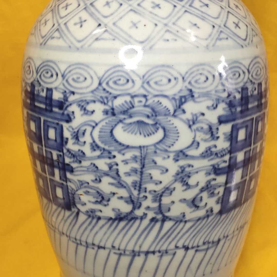超歓迎通販 ヤフオク! - 中国骨董 染付け 双耳花瓶 清時代 アンティーク ... 特価超歓迎