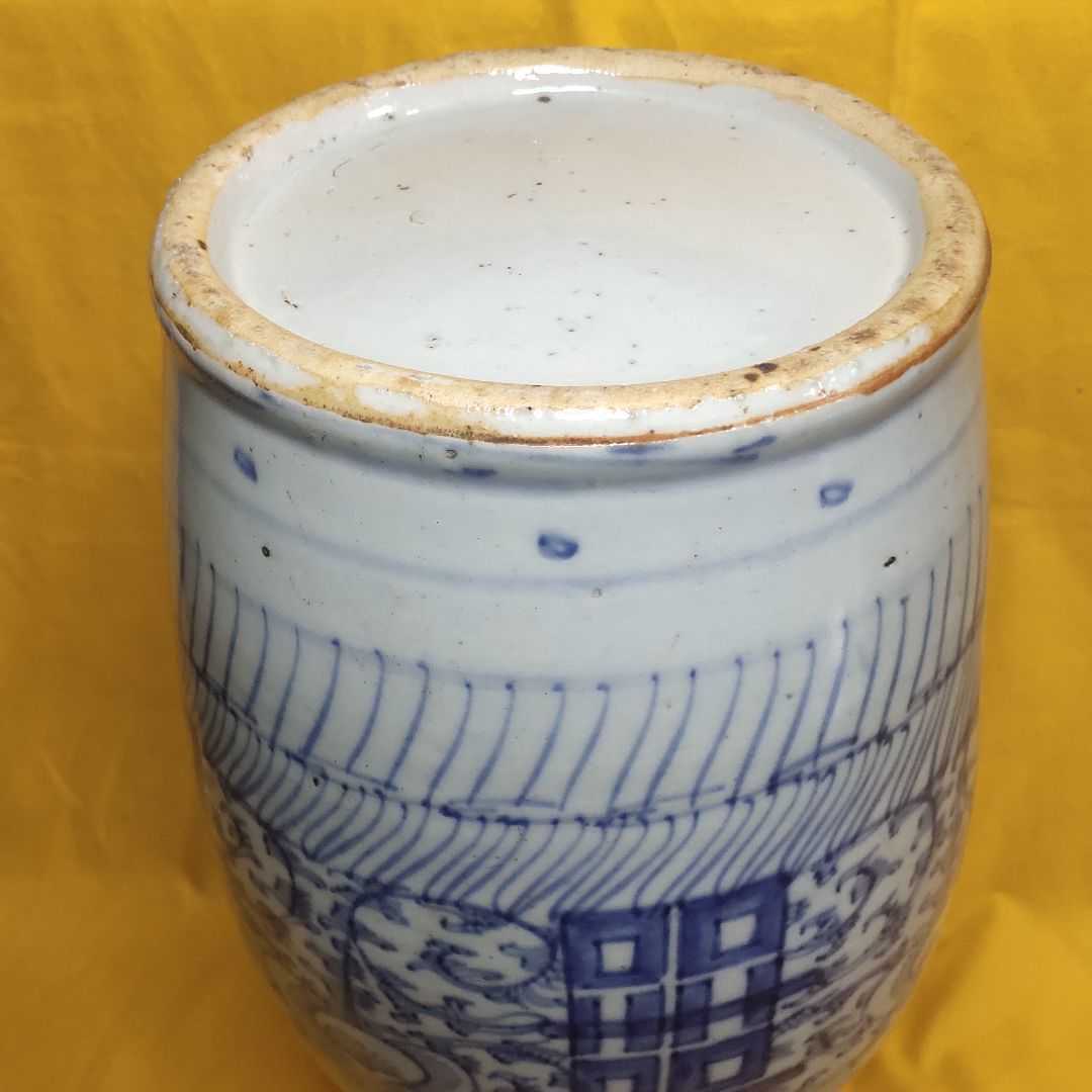 超歓迎通販 ヤフオク! - 中国骨董 染付け 双耳花瓶 清時代 アンティーク ... 特価超歓迎