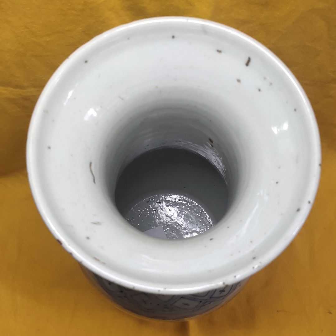 超歓迎通販 ヤフオク! - 中国骨董 染付け 双耳花瓶 清時代 アンティーク ... 特価超歓迎