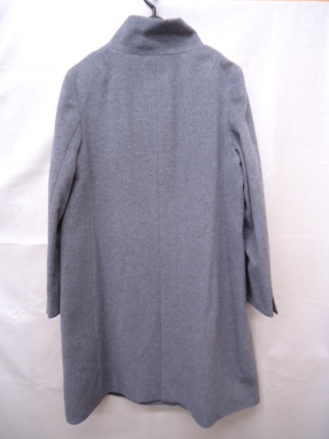 [KCM]j23-29-44* новый товар *[ Area Free большой размер ] женский воротник-стойка кашемир . шерстяное пальто серый размер 44