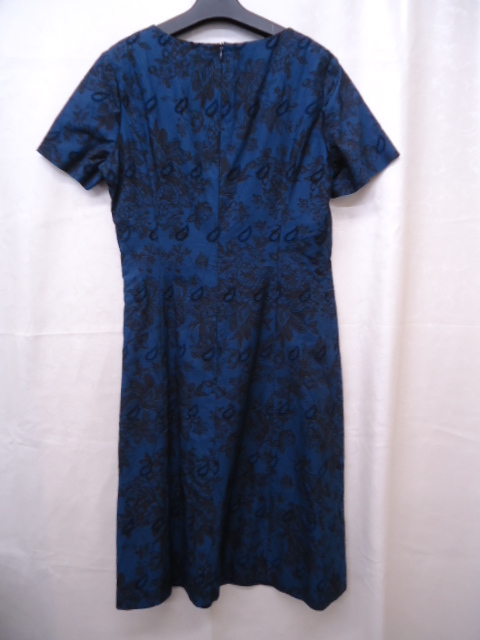 [KCM]jmc-turi-68-40* new goods *[SCAPA/ Scapa ] floral print short sleeves cotton One-piece navy series size 40 lady's 