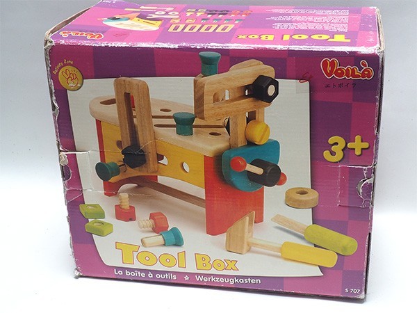 エトボイラ 工具セット2 S707 木製ツールボックス キッズ 子供 木の玩具 Tool Box VOILA 管14386_画像1