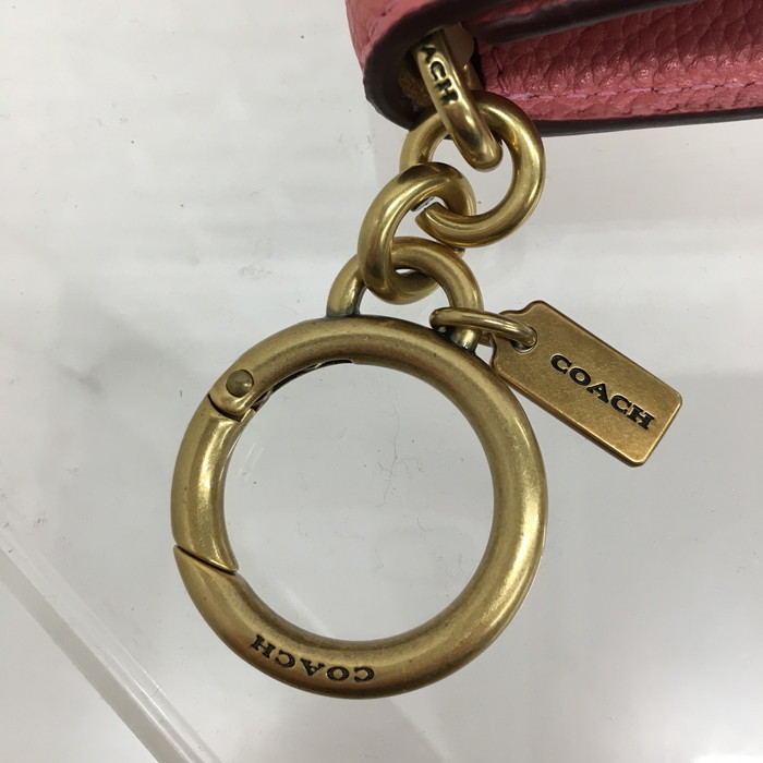 極美品 COACH ミニ タビー バッグ チャーム カラーブロック キーケース