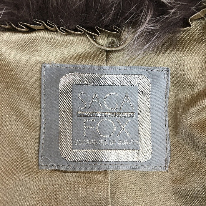 美品SAGAFOX 毛皮 コート 銀サガ サイズ 11 レディース ブラウン [jgg]_画像3
