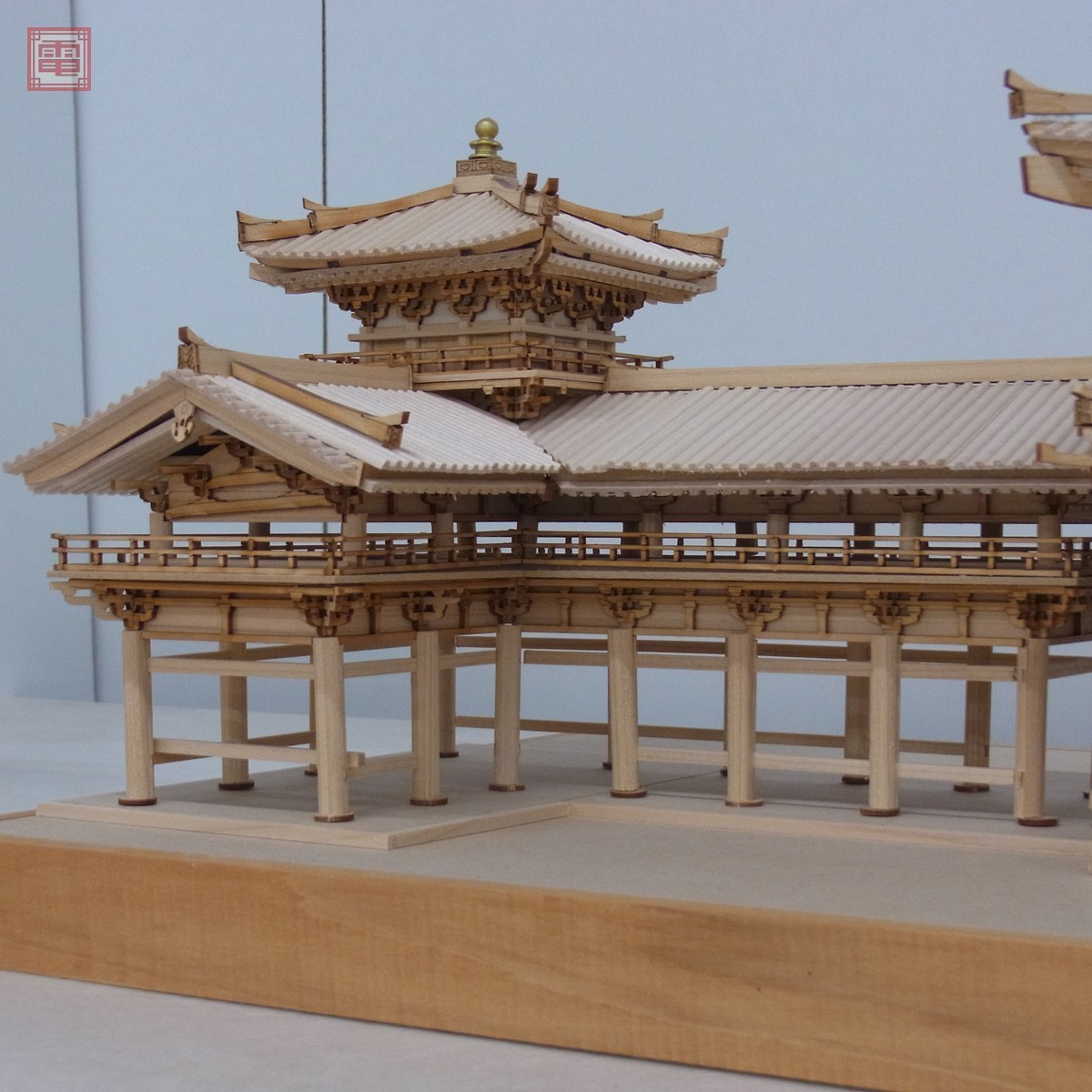 組立済 ウッディージョー 1/75 平等院鳳凰堂 木製建築模型 Woody Joe 現状品【80