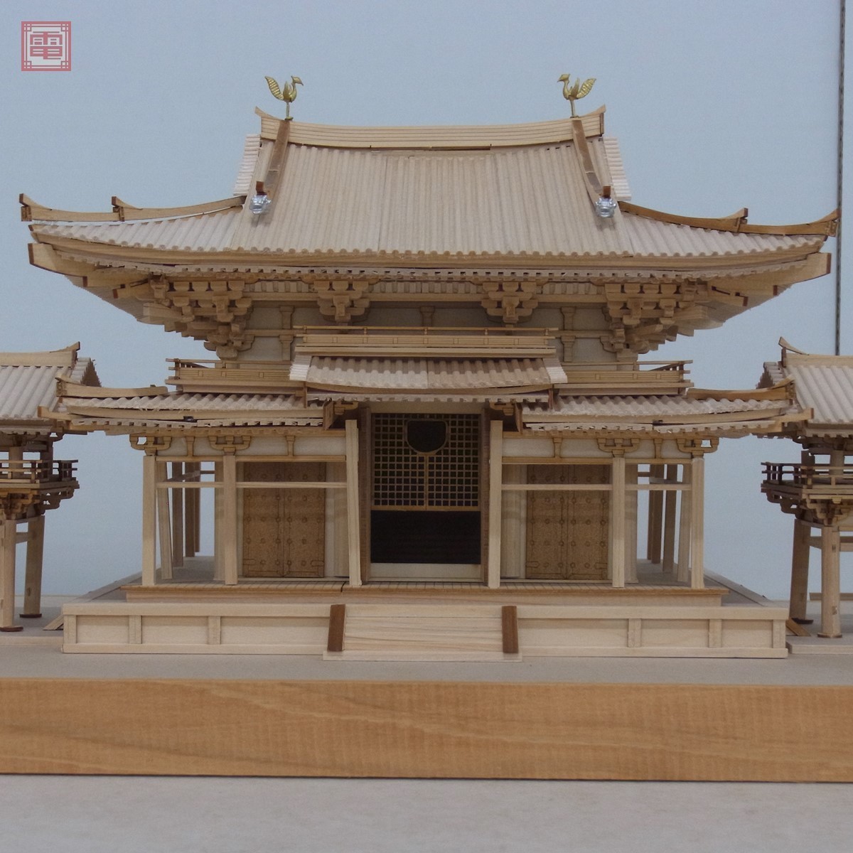 組立済 ウッディージョー 1/75 平等院鳳凰堂 木製建築模型 Woody Joe 現状品【80