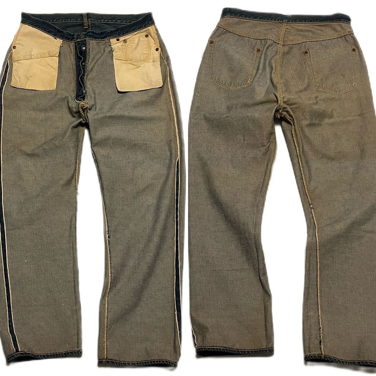 Yahoo!オークション - 希少 50s levis 501xx 革パッチ レザー Yahoo!オークション - 希少 50s levis 501xx 革パッチ レザー