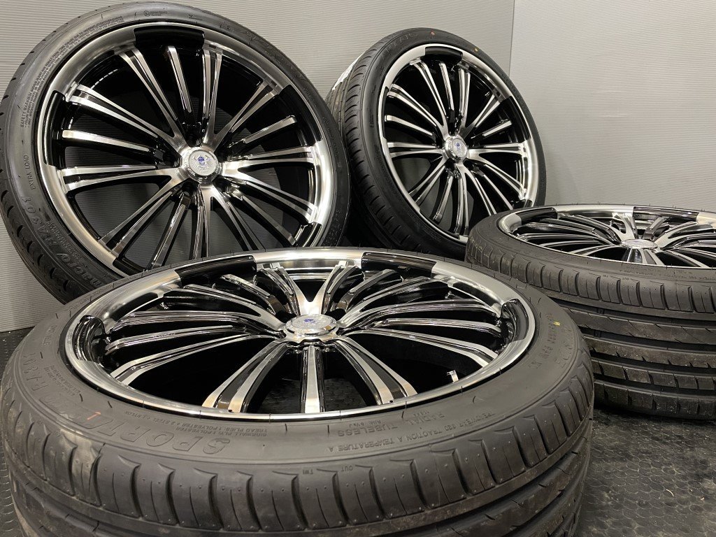 完成品 新品 (VTL575) エルグランド等 8.5J5HPCD114.3+45】アルファード 20インチ VR-01 245/35ZR20】夏タイヤ【BahnsTech バランス調整済【APTANY ラジアルタイヤ