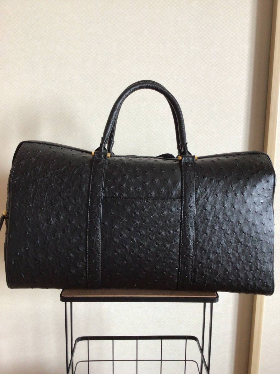 美品 オーストリッチ?ボストンバッグ ostrich 旅行カバン