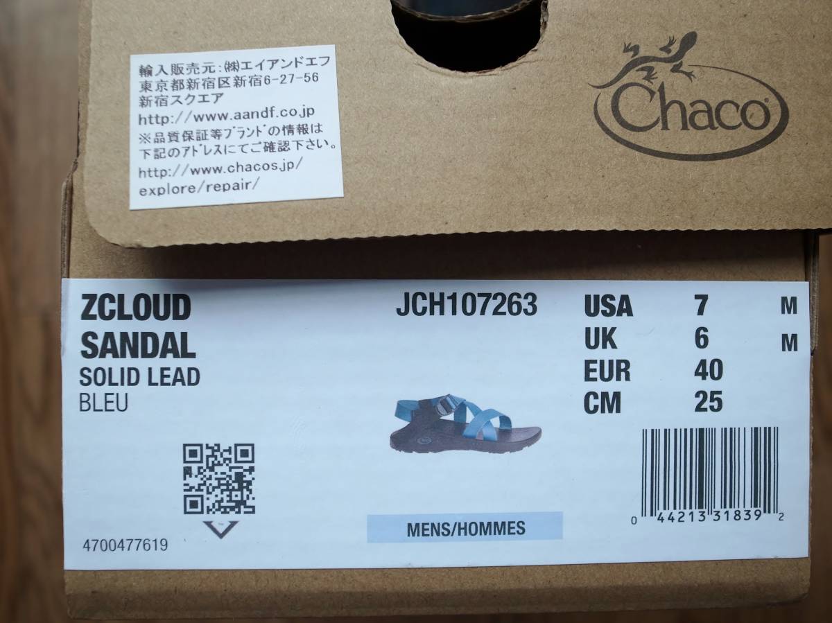  chaco Zk громкий solid Lead голубой сандалии Chaco Z CLOUD SOLID LEAD BLUE US7/25cm