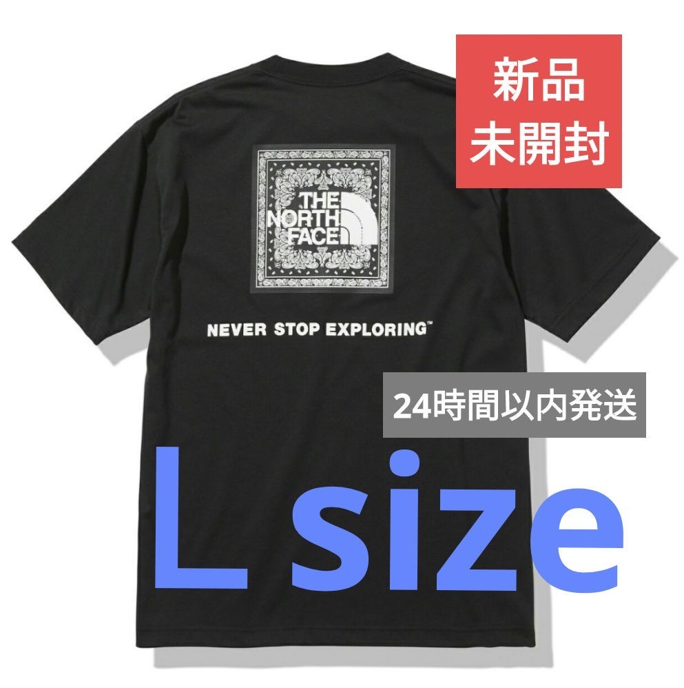 新品未開封】ノースフェイス バンダナスクエアロゴTシャツ NT32108 L