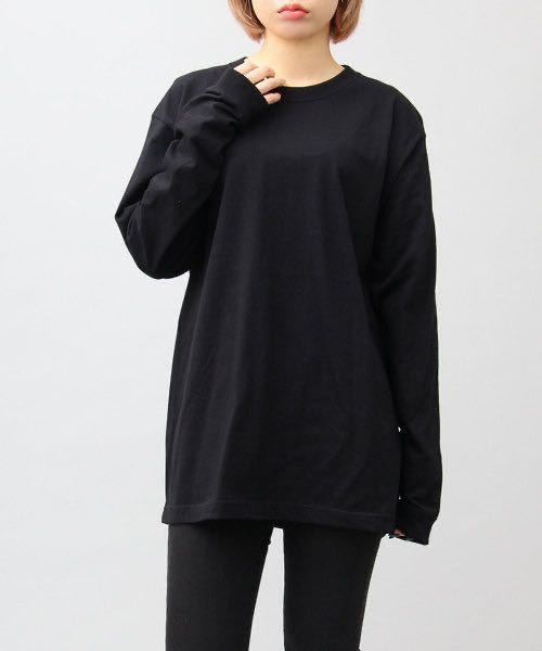 新品 ユナイテッドアスレ 無地 長袖Tシャツ ロンT ユニセックス 黒 ブラック XSの画像8