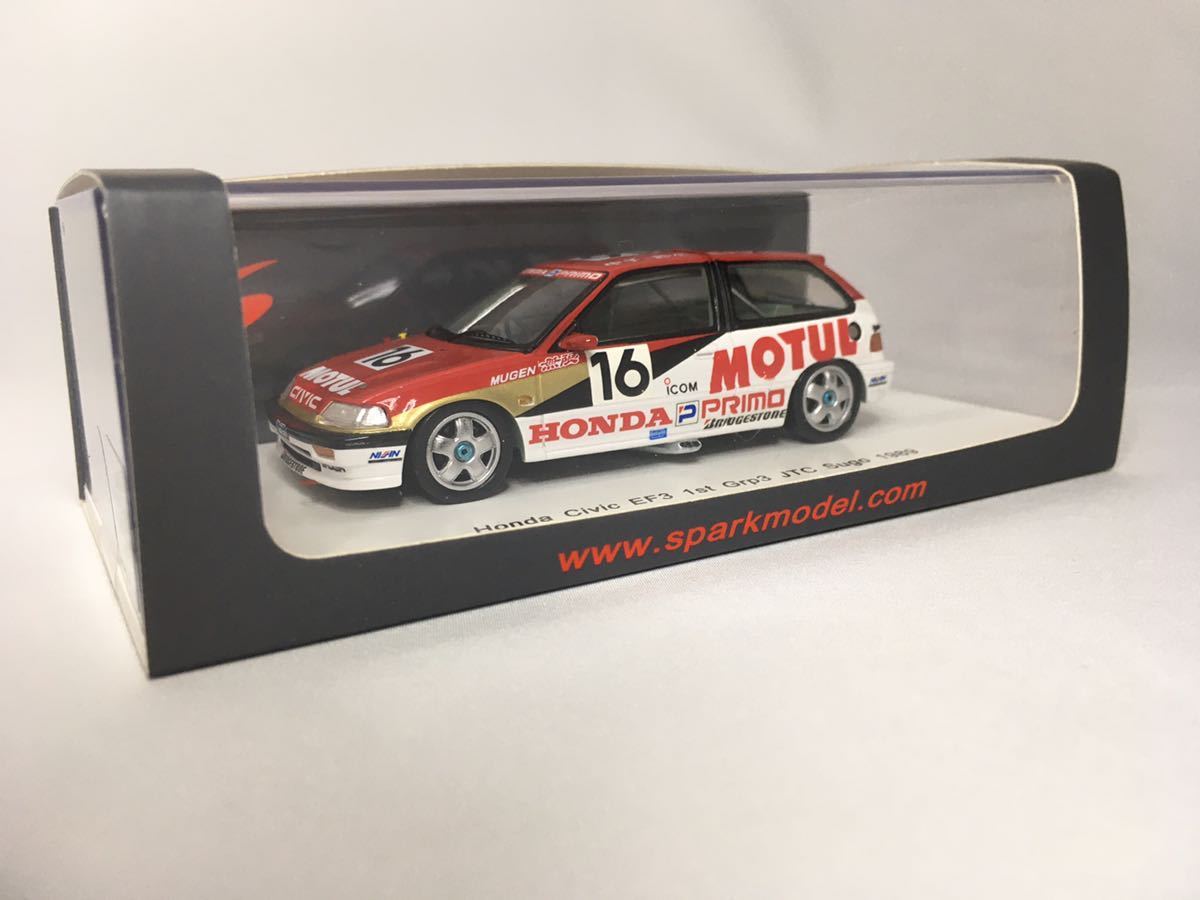 経典 ホンダ 無限 モチュール 1/43 Spark スパークモデル シビック 未使用 中子-鈴木 #16 1989 菅生 グループA JTC 1st EF3 レーシングカー 経典 ホンダ 無限 モチュール 1/43 Spark スパークモデル シビック 未使用 中子-鈴木 #16 1989 菅生 グループA JTC 1st EF3 レーシングカー