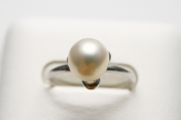 アコヤ真珠パールリング【指輪】　8.5-9.0mm　ホワイトカラー　シルバー製