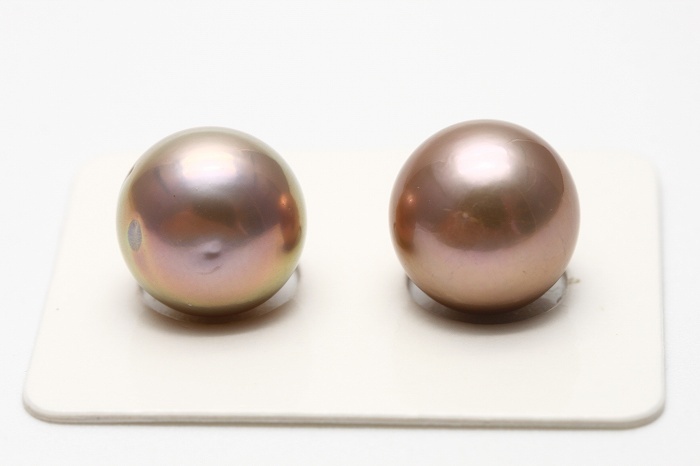 国内在庫】 淡水真珠パールペアルース 11mm パープルカラー 真珠