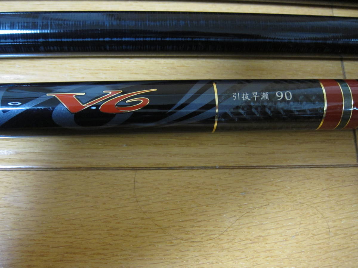 がまかつ 鮎竿 がま鮎 競技スペシャルV6 引抜早瀬 9m 中古 - フィッシング