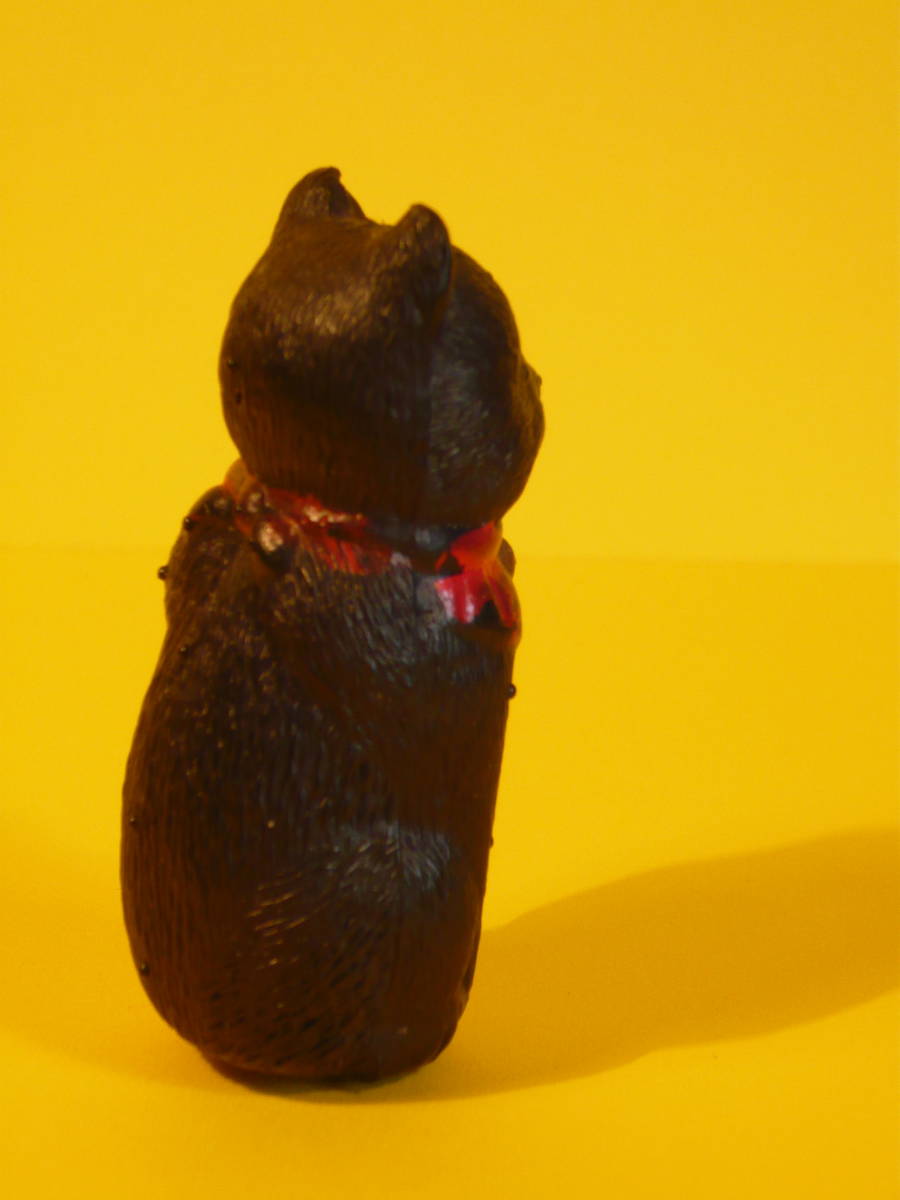 珍品　招き猫　黒猫　セルロイド製　高さ約5.8cm_画像7