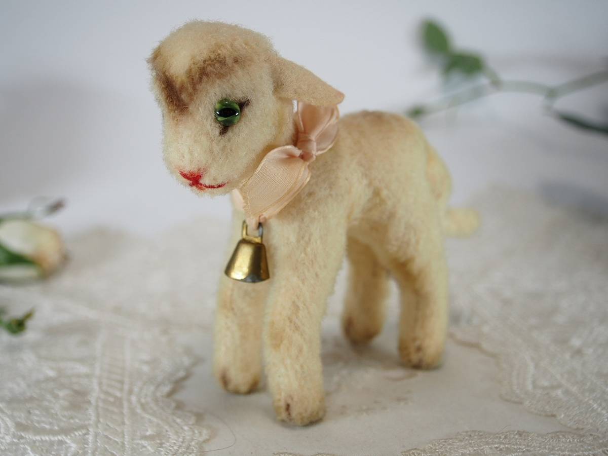 送料無料★シュタイフ★Lamby 10cm★(最小サイズ)ヒツジのランビー/ひつじ/羊/ラム★STEIFF★アンティーク/ビンテージ★Steiff