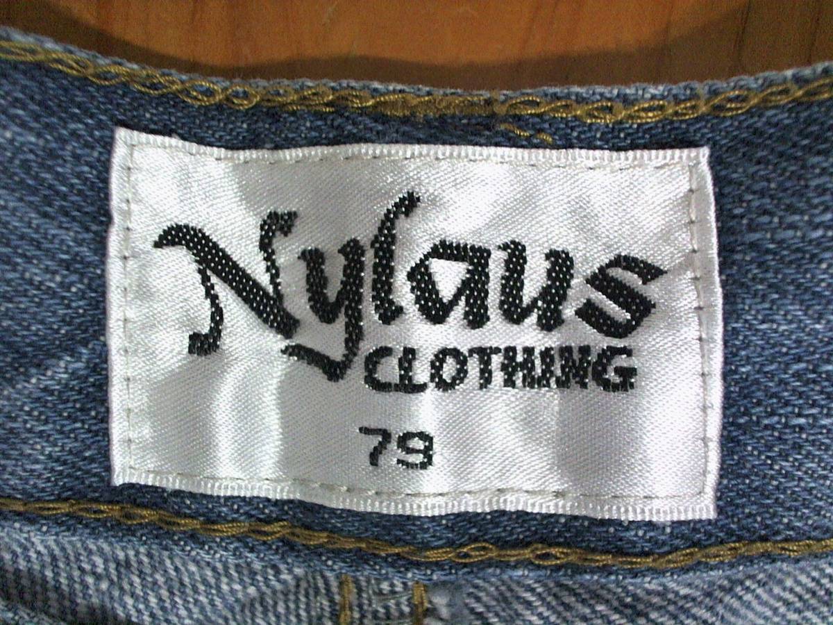 ★ナイラス クロージング★Nylaus Clothing★ハーフ　プリント デニムパンツ　ジーンズ　ジーパン 79 インディゴ_画像7