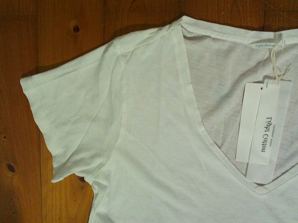 ☆新品・未使用品☆ユニクロ☆UNIQLO★Vネック半袖Tシャツ ライトコットンTシャツ XL 白 ホワイト_画像4
