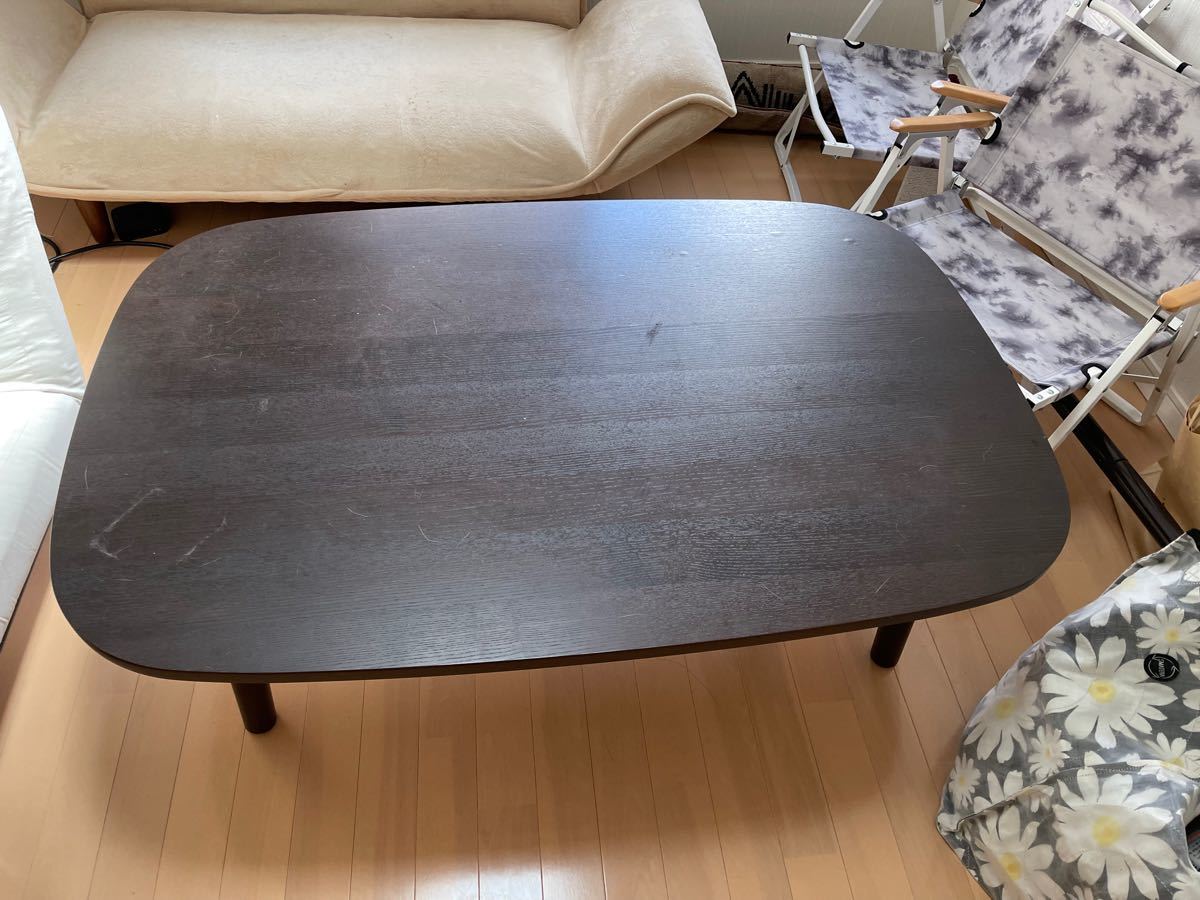無印良品 長方形こたつ(タモ材・丸脚・フラットヒーター)MJ-KTF1200B/DB