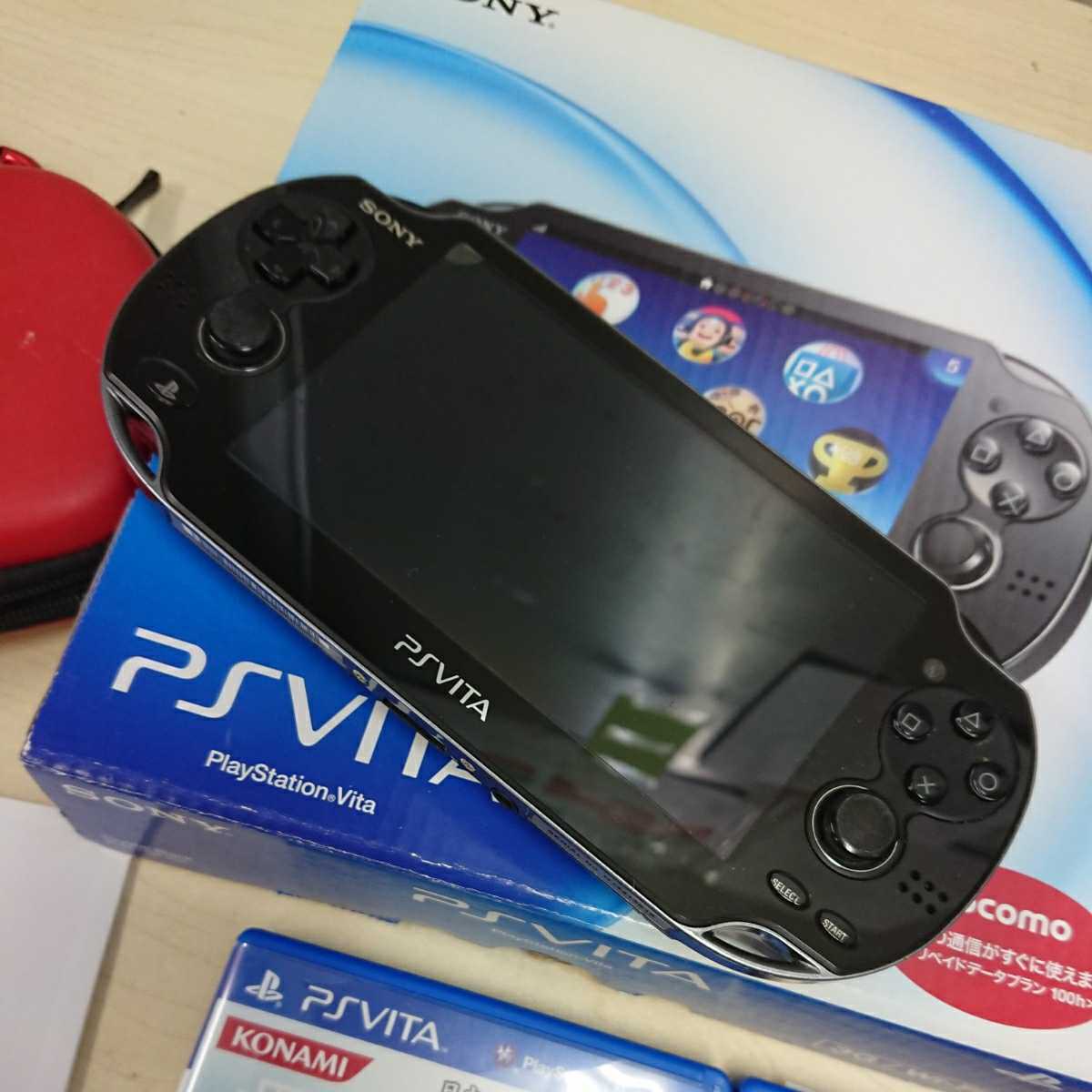 a◇ PS Vita 3G/Wi-Fi クリスタルブラック 画面割れ無し 通電OK