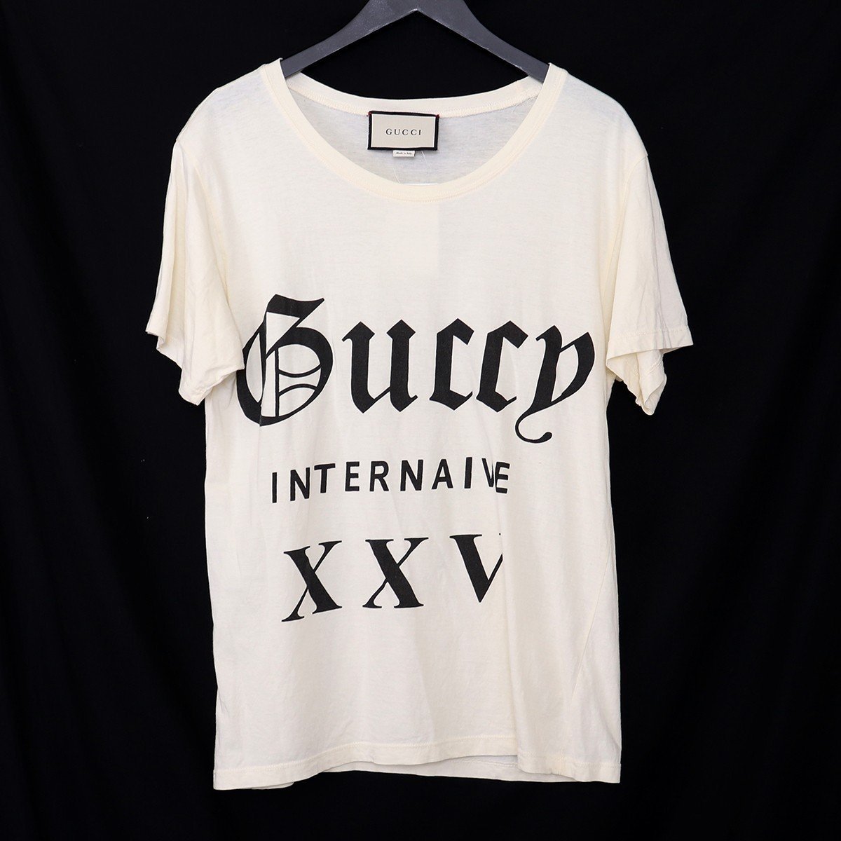  Gucci GUCCI 19SS INTERNAIVE XXV принт короткий рукав футболка S белый BB754 /X