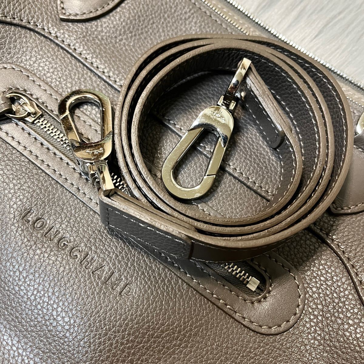 【LONGCHAMP】ロンシャン 良品 2way ボリード ドーム型 斜め掛け ハンドバッグ 高品質