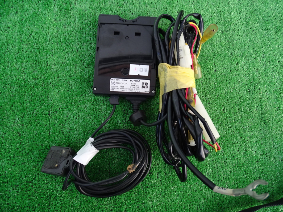 K6318/ トヨタ 純正 アクセサリー品 普通車 ETC アンテナ分離型 12V 24V 08686-00151_画像3