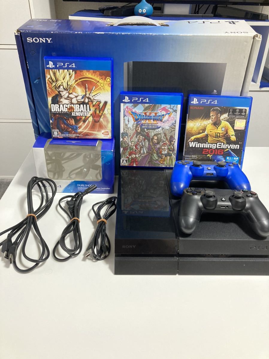 PlayStation4 PS4 本体 コントローラー×2 ソフト×3セット-