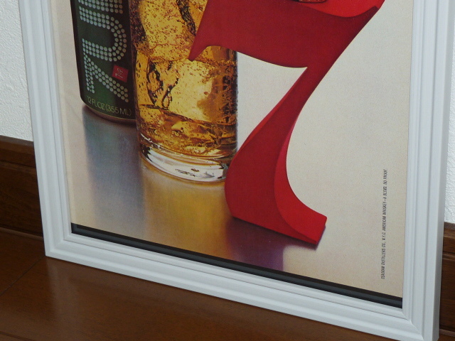 1978年 USA 70s 洋書雑誌広告 額装品 Seagram's 7 Crown Whisky シーグラム セブン (A4size)/ 検索用 7UP 店舗 ガレージ ディスプレイ 看板_画像3