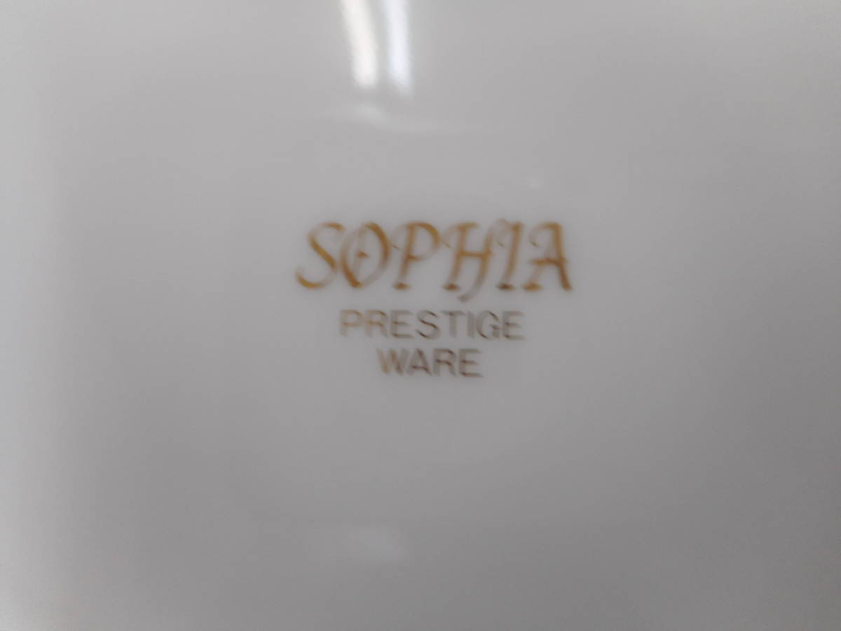 高級レストラン使用　SOPHIA　青・金縁ライン　ケーキ皿　パン皿　10客　中古品_画像8