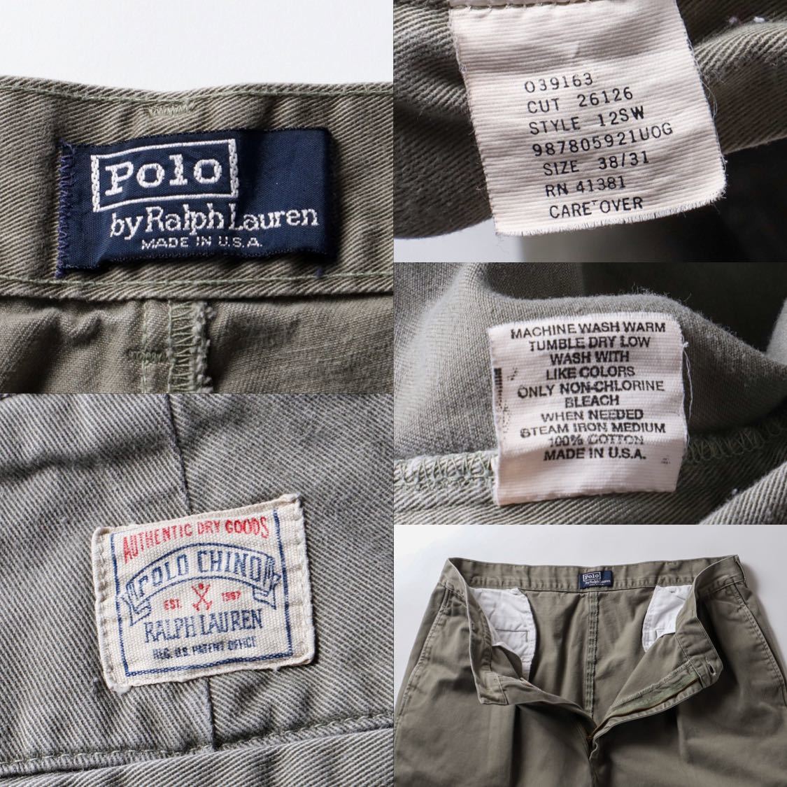 極美品】Ralph Lauren ラルフローレン 2タック チノパン ワイド