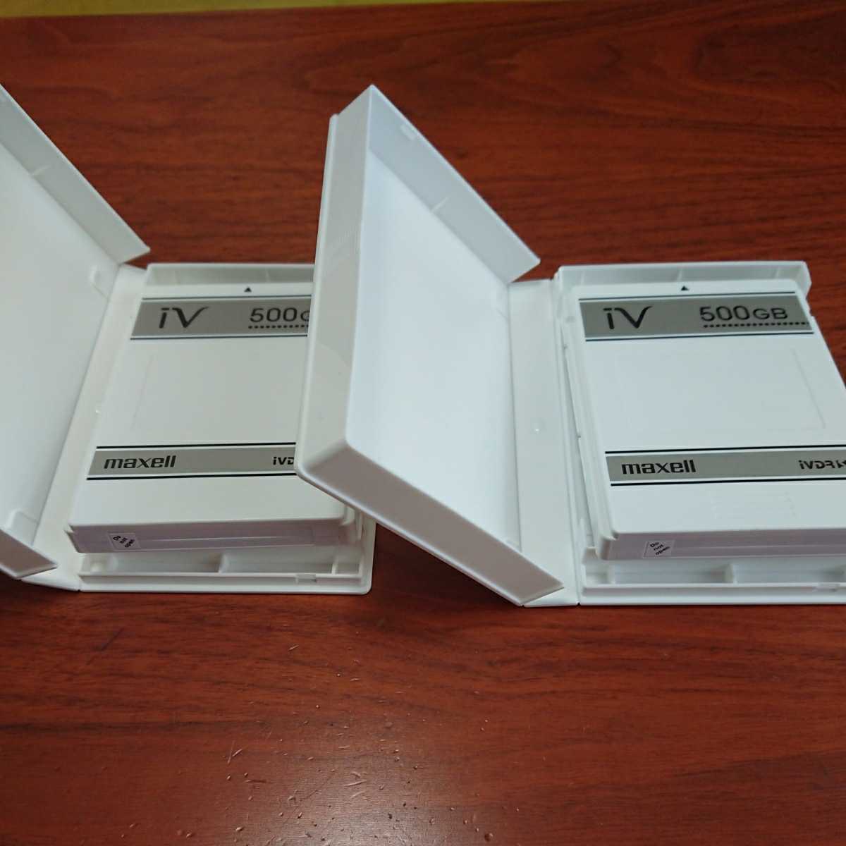 ケース付】 2本セット maxell iVDR-S 500GB カセットHDD 日立 wooo