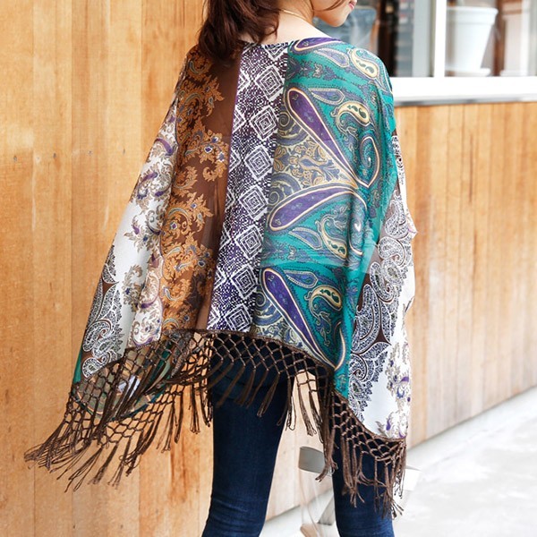 新品未使用★【Ameri VINTAGE(アメリヴィンテージ)】PATTERN ETHNIC PONCHO(エスニックポンチョ)_画像2