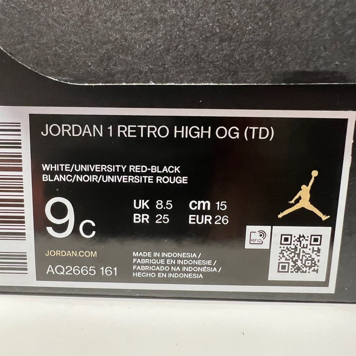 最安値】JORDAN 1 RETRO HIGH OG TD 15cm | contifarma.pe