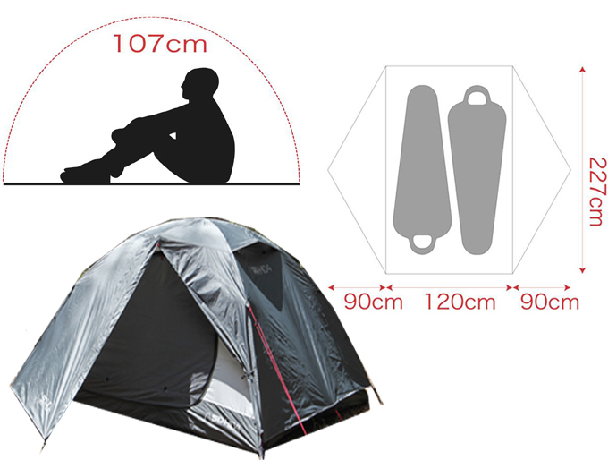 特別価格】SIERRA DESIGENS シェラデザイン SD HD2 2人用テント新品