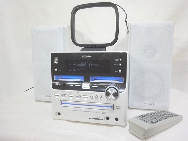 希少稼働美品○Victor/ビクター UX-W500-W(CA-UXW500-W) CD-MD5倍速