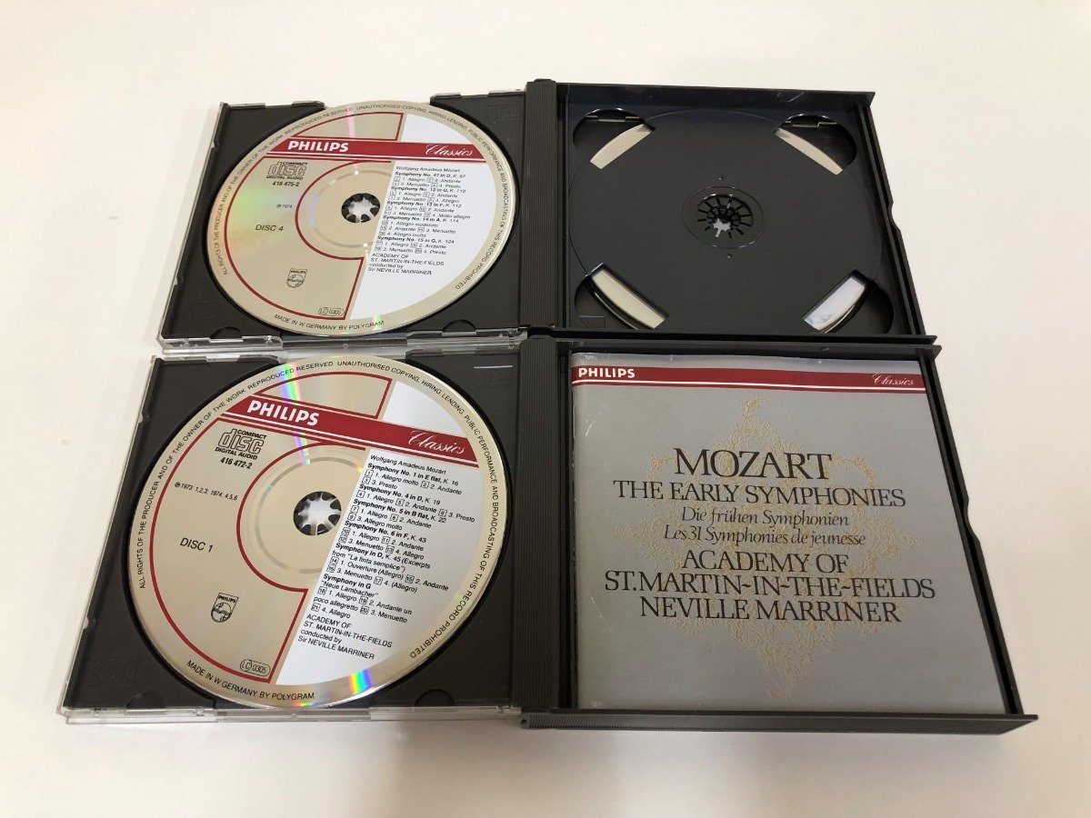 ▼0.03　【※ジャンク品※　CD6枚組　MOZART　THE　EARLY SYMPHONIES 1986年】 02206_画像3