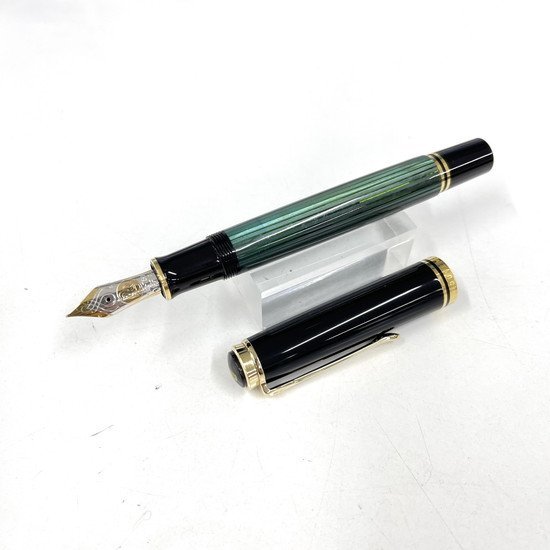 ▽0.01 Pelikan / ペリカン 万年筆 < M800 グリーン > 極細字 EF 18