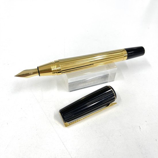 18K 18金 S.T Dupont デュポン J7BU42 万年筆 ペン-